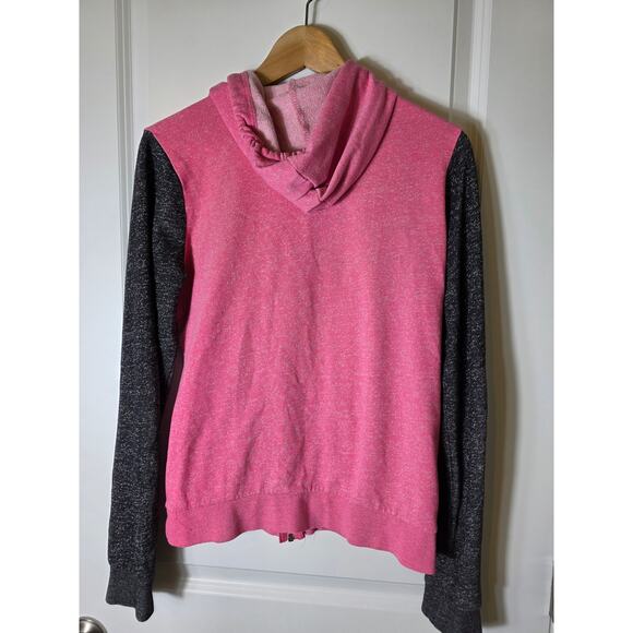 VOLCOM Youth Pink Black Soft Full Zip Hoodie Skater Casual Youth SZ M (12) - Picture 2 of 10